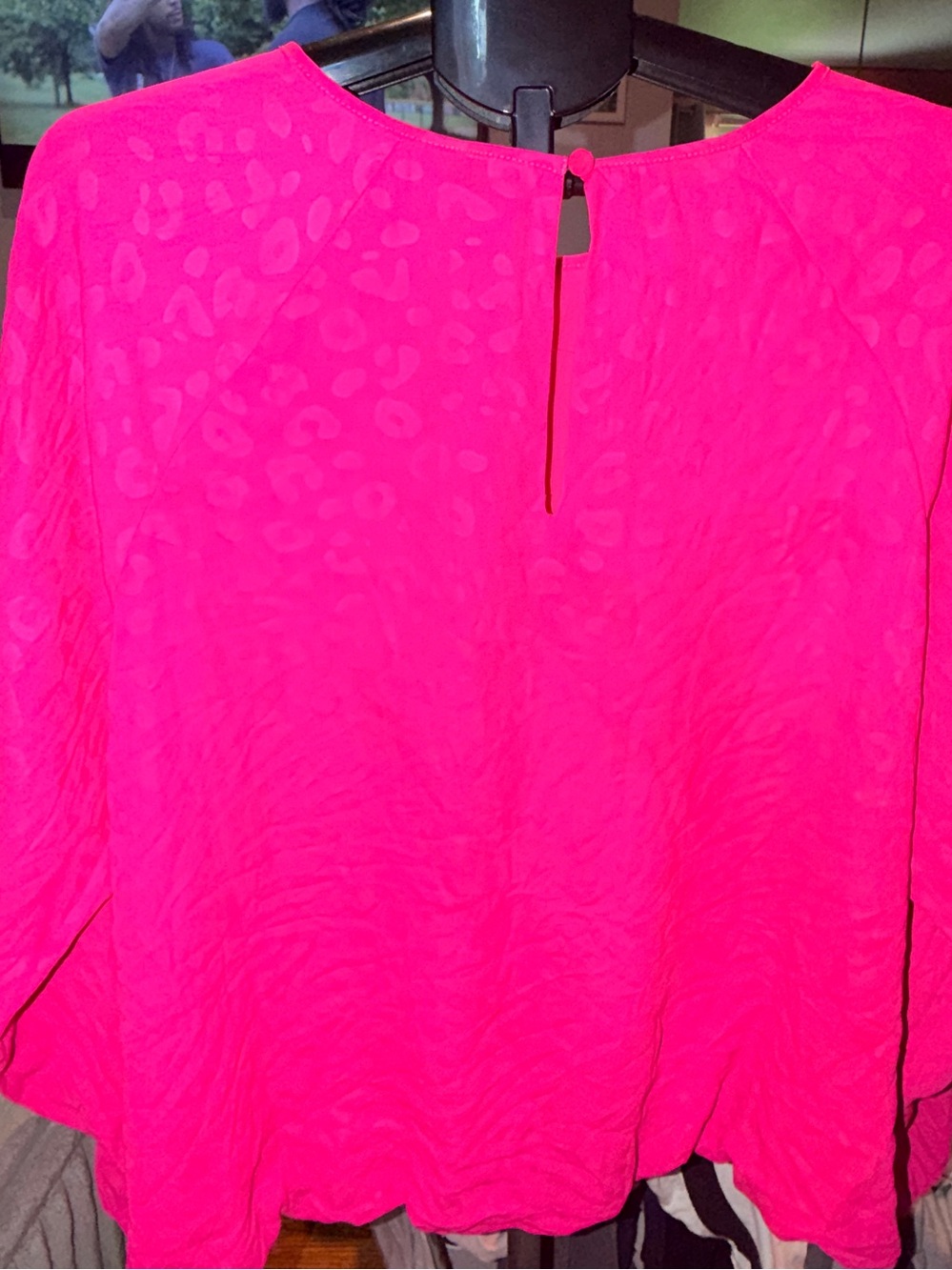 Torrid Neon Pink Long-Sleeve Blouse